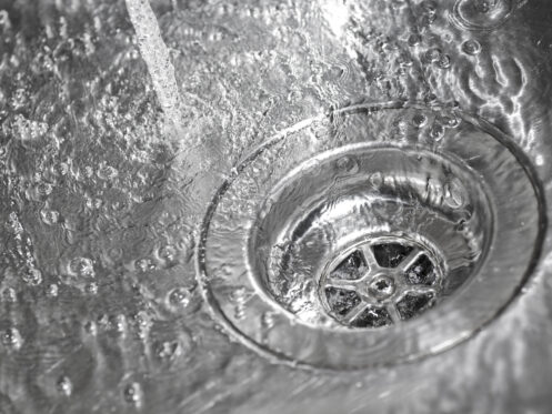 A clean running kitchen sink drain